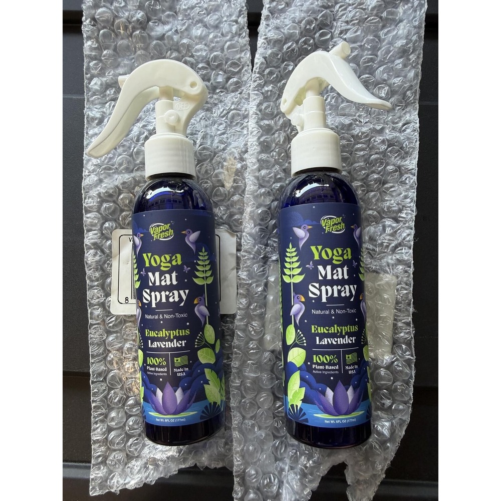 Vapor Fresh Yoga Mat Spray Eucalyptus Lavender 2-Pack